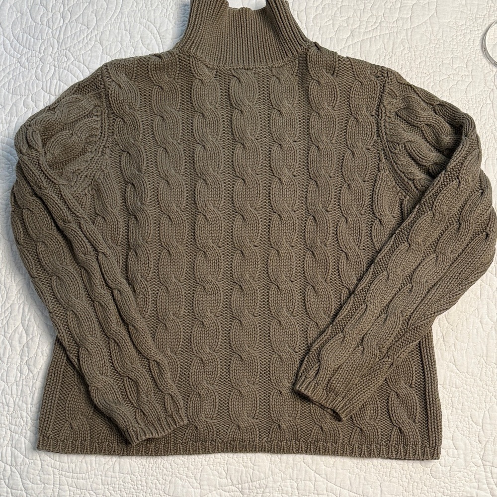 L.L. Bean Cable Knit Turtleneck Sweater